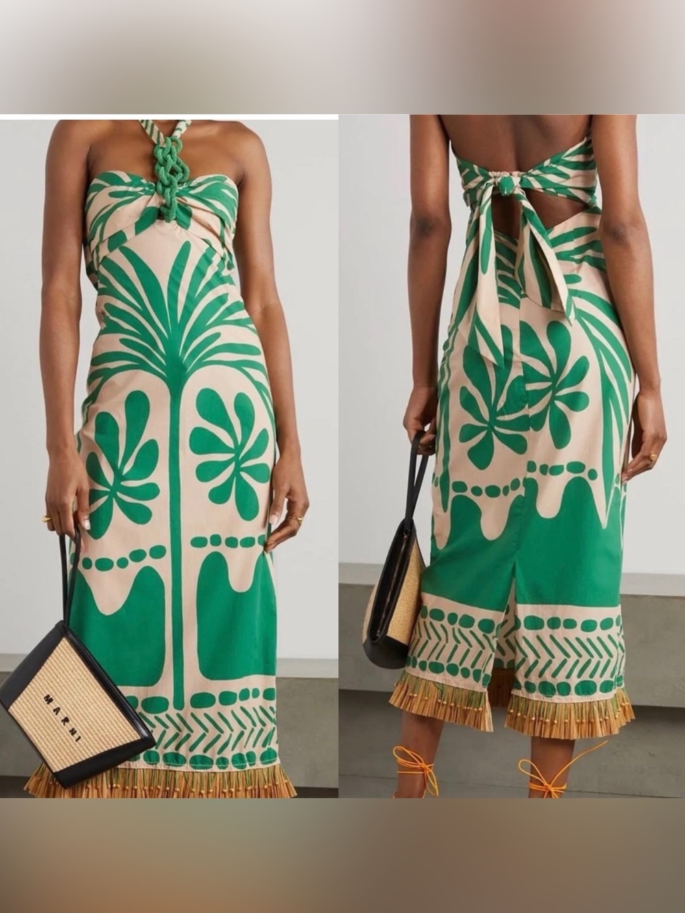 NEW Johanna Ortiz Ritmo Vivo Halter Midi Dress Cut Out Size 2 - Picture 3 of 12